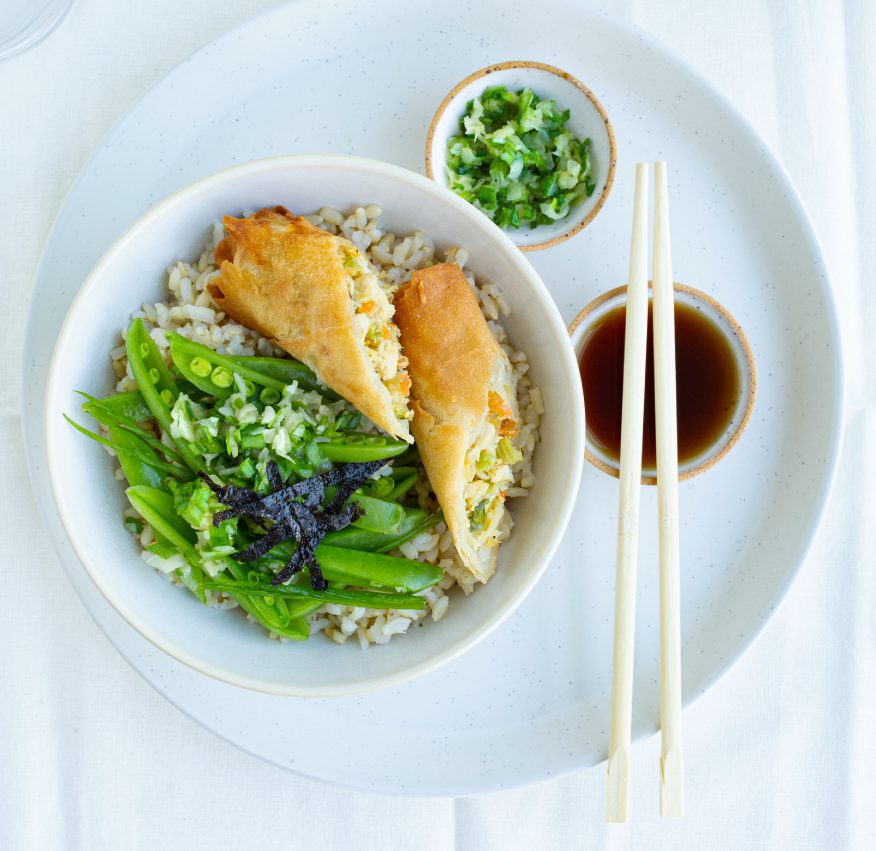 Crispy Chicken Spring Rolls with Scallions & Ginger | SUMM! Recipes for